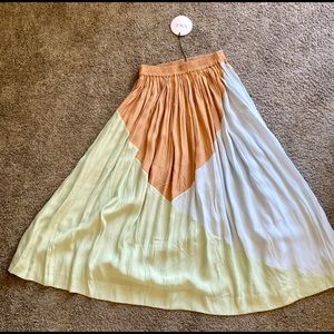 S/W/F mid length color block skirts NWT msrp $295